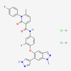 molecular formula C30H24Cl2F2N6O3 B1139136 Merestinib 二盐酸盐 CAS No. 1206801-37-7