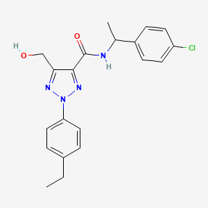 N-[1-(4-chlorophenyl)ethyl]-2-(4-ethylphenyl)-5-(hydroxymethyl)-2H-1,2,3-triazole-4-carboxamide