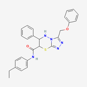 N-(4-ethylphenyl)-3-(phenoxymethyl)-6-phenyl-6,7-dihydro-5H-[1,2,4]triazolo[3,4-b][1,3,4]thiadiazine-7-carboxamide