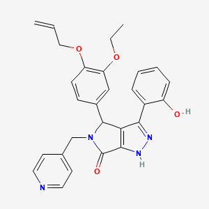 4-[3-ethoxy-4-(prop-2-en-1-yloxy)phenyl]-3-(2-hydroxyphenyl)-5-(pyridin-4-ylmethyl)-4,5-dihydropyrrolo[3,4-c]pyrazol-6(1H)-one