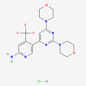 molecular formula C18H22ClF3N6O2 B1139140 盐酸布帕利西布 CAS No. 1312445-63-8