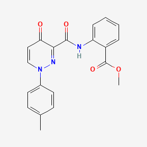 molecular formula C20H17N3O4 B11391408 Methyl 2-({[1-(4-methylphenyl)-4-oxo-1,4-dihydropyridazin-3-yl]carbonyl}amino)benzoate 