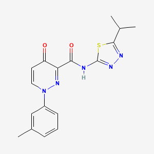 1-(3-methylphenyl)-4-oxo-N-[5-(propan-2-yl)-1,3,4-thiadiazol-2-yl]-1,4-dihydropyridazine-3-carboxamide