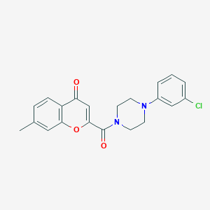 2-{[4-(3-chlorophenyl)piperazin-1-yl]carbonyl}-7-methyl-4H-chromen-4-one