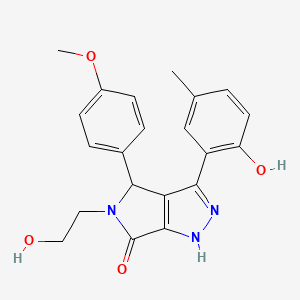 5-(2-hydroxyethyl)-3-(2-hydroxy-5-methylphenyl)-4-(4-methoxyphenyl)-4,5-dihydropyrrolo[3,4-c]pyrazol-6(1H)-one