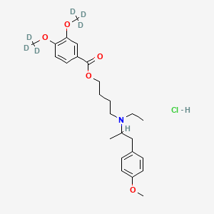 molecular formula C25H30D6ClNO5 B1139146 美贝维林 (D6 盐酸盐) CAS No. 1329647-20-2