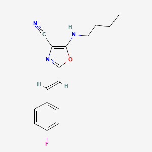 5-(butylamino)-2-[(E)-2-(4-fluorophenyl)ethenyl]-1,3-oxazole-4-carbonitrile