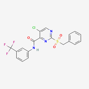 2-(benzylsulfonyl)-5-chloro-N-[3-(trifluoromethyl)phenyl]pyrimidine-4-carboxamide