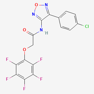 N-[4-(4-chlorophenyl)-1,2,5-oxadiazol-3-yl]-2-(pentafluorophenoxy)acetamide