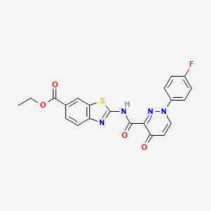 Ethyl 2-({[1-(4-fluorophenyl)-4-oxo-1,4-dihydropyridazin-3-yl]carbonyl}amino)-1,3-benzothiazole-6-carboxylate