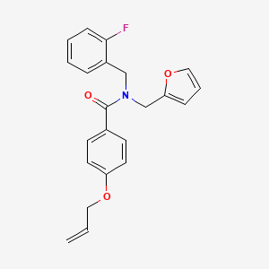 N-(2-fluorobenzyl)-N-(furan-2-ylmethyl)-4-(prop-2-en-1-yloxy)benzamide