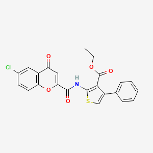 ethyl 2-{[(6-chloro-4-oxo-4H-chromen-2-yl)carbonyl]amino}-4-phenylthiophene-3-carboxylate