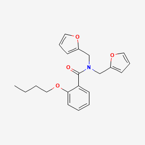 2-butoxy-N,N-bis(furan-2-ylmethyl)benzamide