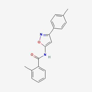 2-methyl-N-[3-(4-methylphenyl)-1,2-oxazol-5-yl]benzamide