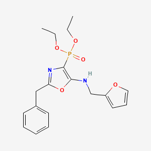 Diethyl (2-benzyl-5-{[(furan-2-YL)methyl]amino}-1,3-oxazol-4-YL)phosphonate