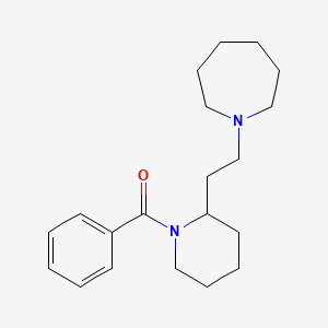 molecular formula C20H30N2O B11391664 1-[2-(1-Benzoylpiperidin-2-yl)ethyl]azepane 