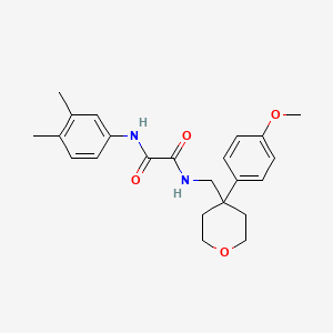 N-(3,4-dimethylphenyl)-N'-{[4-(4-methoxyphenyl)tetrahydro-2H-pyran-4-yl]methyl}ethanediamide