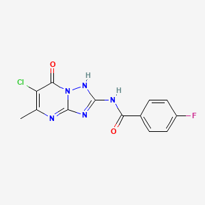 N-(6-chloro-7-hydroxy-5-methyl[1,2,4]triazolo[1,5-a]pyrimidin-2-yl)-4-fluorobenzamide