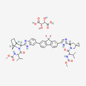 molecular formula C53H60F2N8O12 B1139169 Ledipasvir D-tartrate CAS No. 1502654-87-6