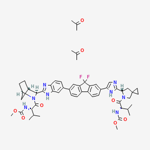 molecular formula C55H66F2N8O8 B1139170 Ledipasvir diacetone CAS No. 1502655-48-2