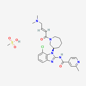 molecular formula C27H35ClN6O5S B1139171 Nazartinib甲磺酸盐 CAS No. 1508250-72-3
