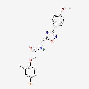 molecular formula C19H18BrN3O4 B11391713 2-(4-bromo-2-methylphenoxy)-N-{[3-(4-methoxyphenyl)-1,2,4-oxadiazol-5-yl]methyl}acetamide 