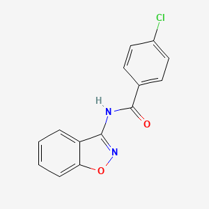 molecular formula C14H9ClN2O2 B11391720 N-(1,2-benzoxazol-3-yl)-4-chlorobenzamide 