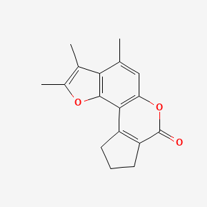 2,3,4-trimethyl-9,10-dihydrocyclopenta[c]furo[2,3-f]chromen-7(8H)-one