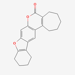 2,3,4,5,10,11,12,13-octahydro[1]benzofuro[3,2-g]cyclohepta[c]chromen-6(1H)-one