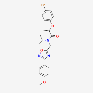 2-(4-bromophenoxy)-N-{[3-(4-methoxyphenyl)-1,2,4-oxadiazol-5-yl]methyl}-N-(propan-2-yl)propanamide