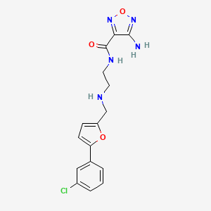 4-amino-N-[2-({[5-(3-chlorophenyl)furan-2-yl]methyl}amino)ethyl]-1,2,5-oxadiazole-3-carboxamide