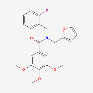 N-(2-fluorobenzyl)-N-(furan-2-ylmethyl)-3,4,5-trimethoxybenzamide