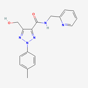 5-(hydroxymethyl)-2-(4-methylphenyl)-N-(pyridin-2-ylmethyl)-2H-1,2,3-triazole-4-carboxamide