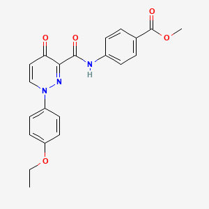 molecular formula C21H19N3O5 B11391836 Methyl 4-({[1-(4-ethoxyphenyl)-4-oxo-1,4-dihydropyridazin-3-yl]carbonyl}amino)benzoate 