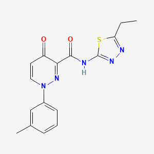 molecular formula C16H15N5O2S B11391846 N-(5-ethyl-1,3,4-thiadiazol-2-yl)-1-(3-methylphenyl)-4-oxo-1,4-dihydropyridazine-3-carboxamide 