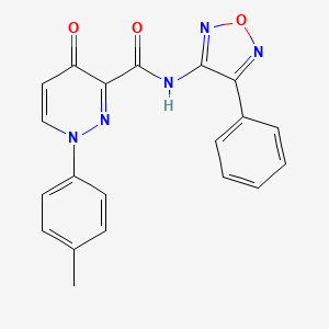 molecular formula C20H15N5O3 B11391855 1-(4-methylphenyl)-4-oxo-N-(4-phenyl-1,2,5-oxadiazol-3-yl)-1,4-dihydropyridazine-3-carboxamide 