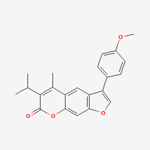 6-isopropyl-3-(4-methoxyphenyl)-5-methyl-7H-furo[3,2-g]chromen-7-one