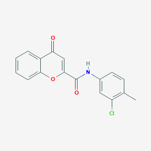 molecular formula C17H12ClNO3 B11391904 N-(3-chloro-4-methylphenyl)-4-oxo-4H-chromene-2-carboxamide 