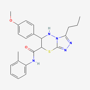 6-(4-methoxyphenyl)-N-(2-methylphenyl)-3-propyl-6,7-dihydro-5H-[1,2,4]triazolo[3,4-b][1,3,4]thiadiazine-7-carboxamide