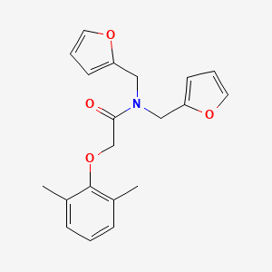 2-(2,6-dimethylphenoxy)-N,N-bis(furan-2-ylmethyl)acetamide