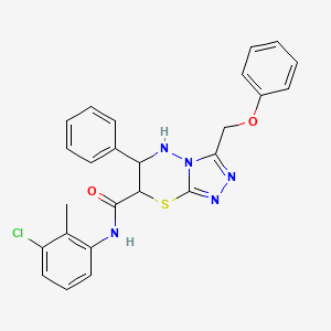 molecular formula C25H22ClN5O2S B11391919 N-(3-chloro-2-methylphenyl)-3-(phenoxymethyl)-6-phenyl-6,7-dihydro-5H-[1,2,4]triazolo[3,4-b][1,3,4]thiadiazine-7-carboxamide 