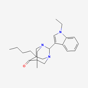 molecular formula C23H31N3O B11391937 5-butyl-2-(1-ethyl-1H-indol-3-yl)-7-methyl-1,3-diazatricyclo[3.3.1.1~3,7~]decan-6-one 