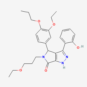 4-(3-ethoxy-4-propoxyphenyl)-5-(3-ethoxypropyl)-3-(2-hydroxyphenyl)-4,5-dihydropyrrolo[3,4-c]pyrazol-6(1H)-one