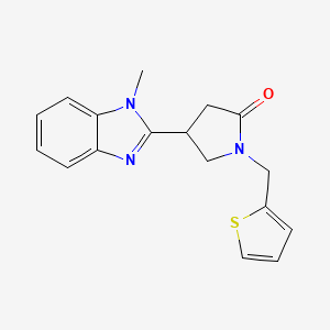 4-(1-methyl-1H-benzimidazol-2-yl)-1-(thiophen-2-ylmethyl)pyrrolidin-2-one