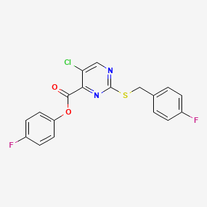 4-Fluorophenyl 5-chloro-2-[(4-fluorobenzyl)sulfanyl]pyrimidine-4-carboxylate