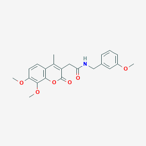 2-(7,8-dimethoxy-4-methyl-2-oxo-2H-chromen-3-yl)-N-(3-methoxybenzyl)acetamide