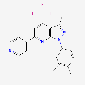 1-(3,4-dimethylphenyl)-3-methyl-6-pyridin-4-yl-4-(trifluoromethyl)-1H-pyrazolo[3,4-b]pyridine