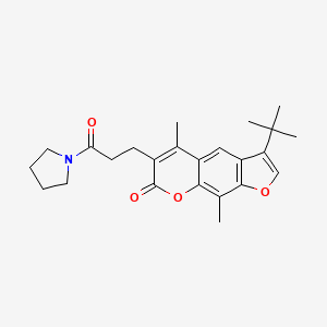 3-tert-butyl-5,9-dimethyl-6-[3-oxo-3-(pyrrolidin-1-yl)propyl]-7H-furo[3,2-g]chromen-7-one