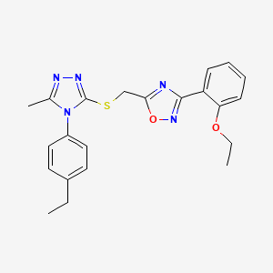 3-(2-ethoxyphenyl)-5-({[4-(4-ethylphenyl)-5-methyl-4H-1,2,4-triazol-3-yl]sulfanyl}methyl)-1,2,4-oxadiazole