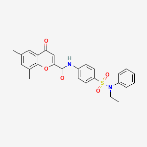 N-{4-[ethyl(phenyl)sulfamoyl]phenyl}-6,8-dimethyl-4-oxo-4H-chromene-2-carboxamide